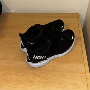 Hoka Black and White Running Shoes